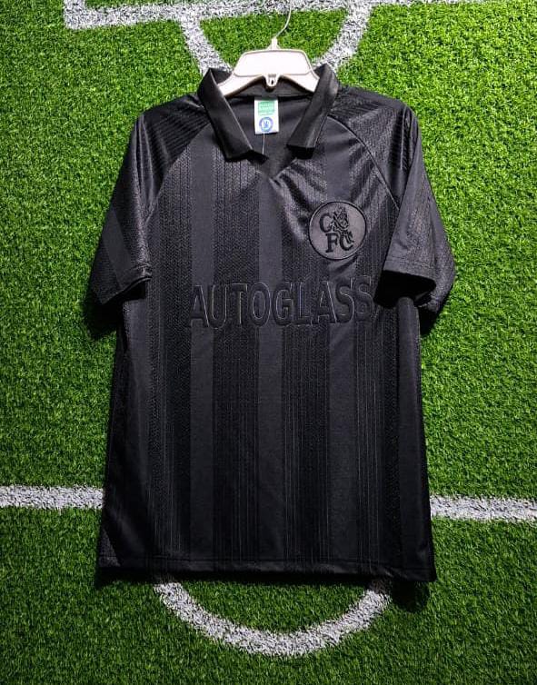 Original CHELSEA FC Black Out Shirt Vintage Retro Kit Football Jersey ; Best Quality Chelsea Jersey Retro Kit
