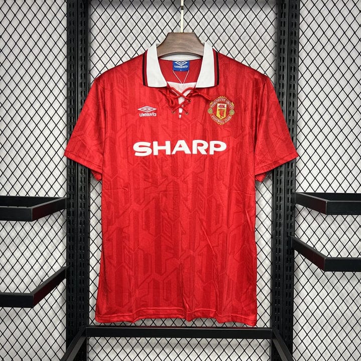 Original 93/94 MANCHESTER UNITED HOME Shirt Vintage Retro Kit Football Jersey ; Best Quality MAN U Jersey Retro Kit