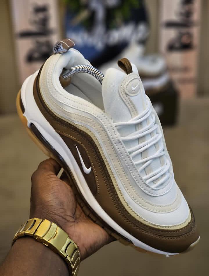 OFFER!! ORIGINAL AIR MAX 97 ''CREPE BROWN'' Men Sneakers ;Authentic & Best Quality Men's Shoes/Women's Shoes Unisex Sneakers