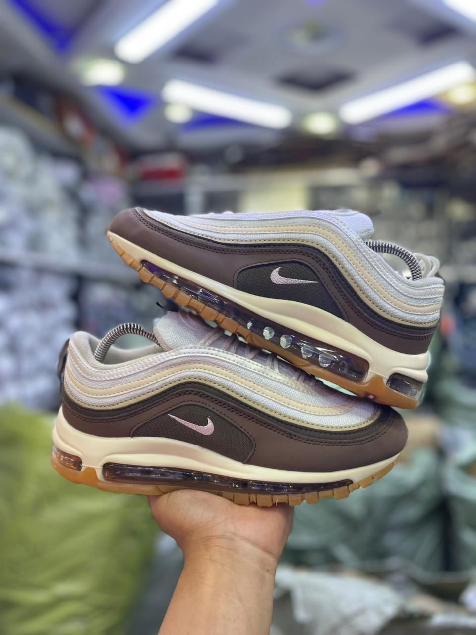 OFFER!! ORIGINAL AIR MAX 97 ''CREPE BROWN'' Men Sneakers ;Authentic & Best Quality Men's Shoes/Women's Shoes Unisex Sneakers