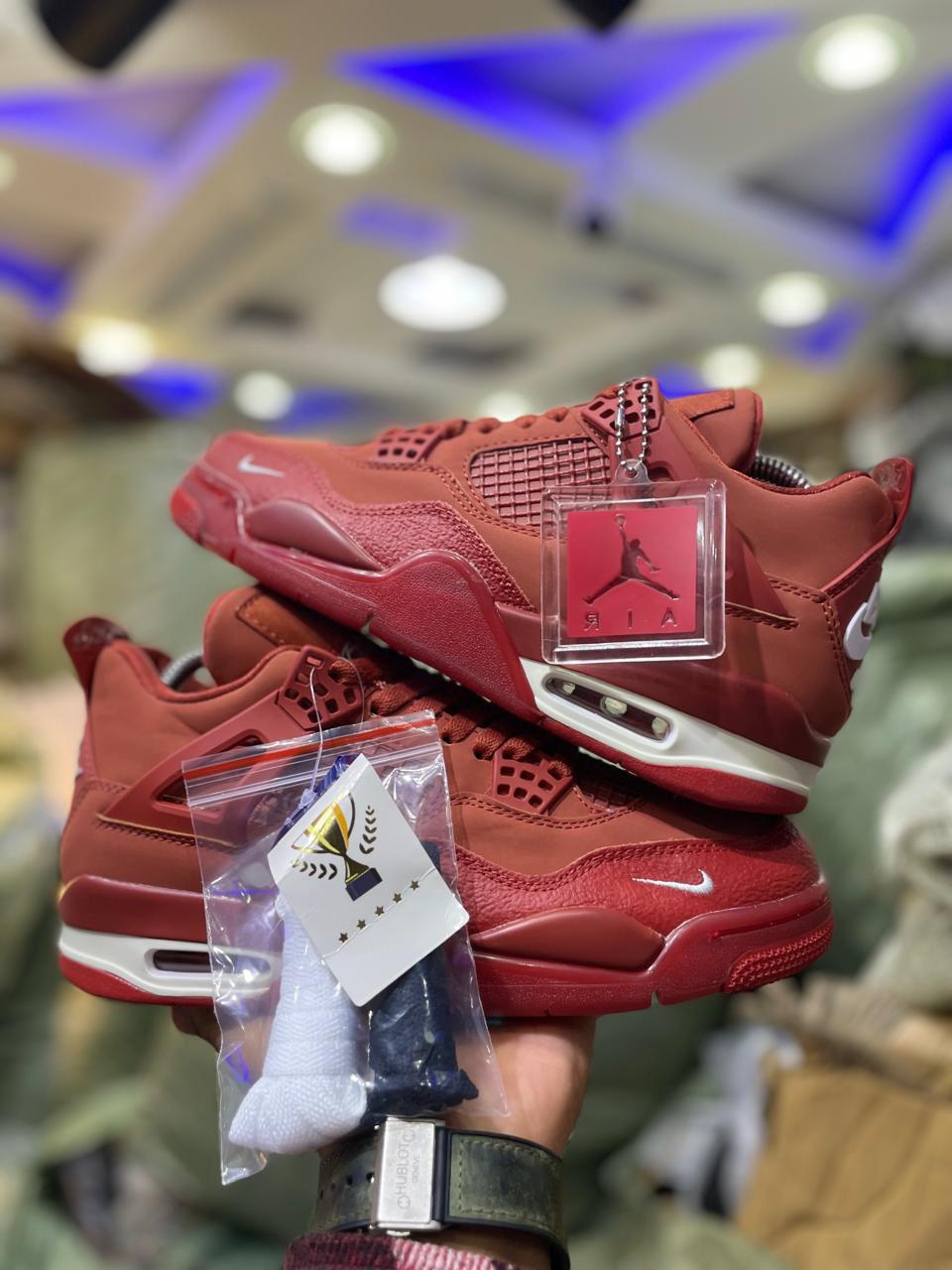OFFER!! ORIGINAL AIR JORDAN 4 RETRO OG “Nigel Sylvester  Brick By Brick 🧱 Men Sneakers ;Authentic & Best Quality Men's Shoes/Women's Shoes Unisex Sneakers