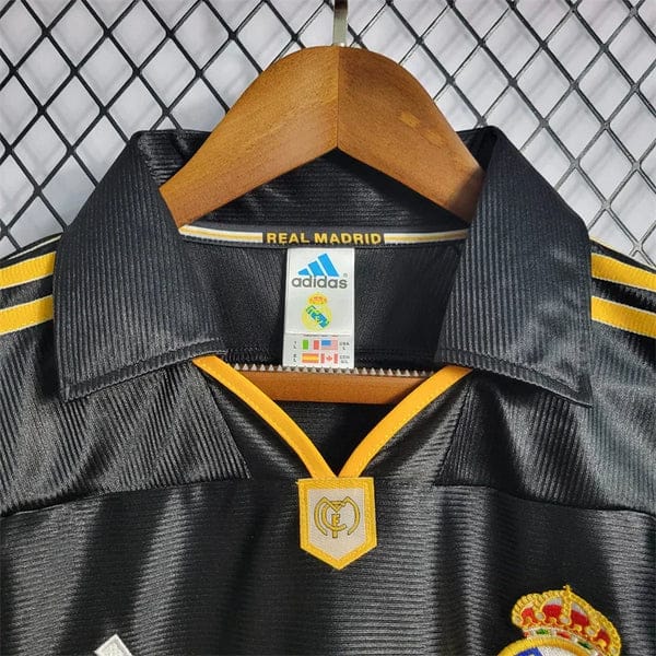 Original REAL MADRID HOME JERSEY- Classic Teka Black Edition Retro Kit Football Jersey ; Best Quality Unisex Real Madrid - Classic Teka Edition Jersey Retro Kit