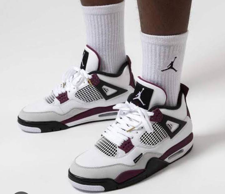 AUTHENTIC AIR JORDAN 4 RETRO PSG Sneakers, High Quality Fashion Men's Shoes J4 Sneakers
