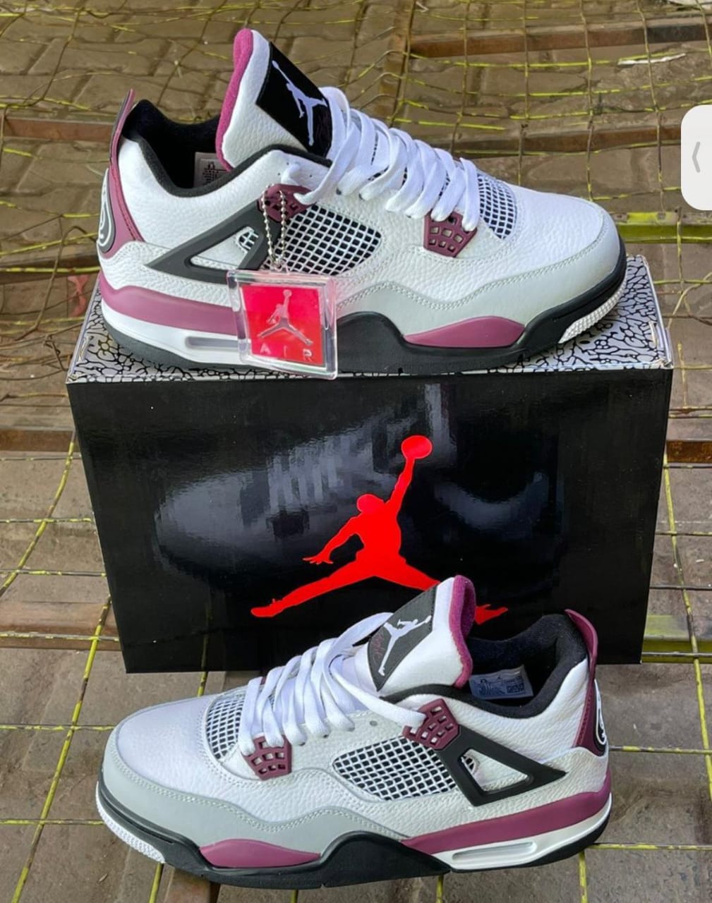 AUTHENTIC AIR JORDAN 4 RETRO PSG Sneakers, High Quality Fashion Men's Shoes J4 Sneakers