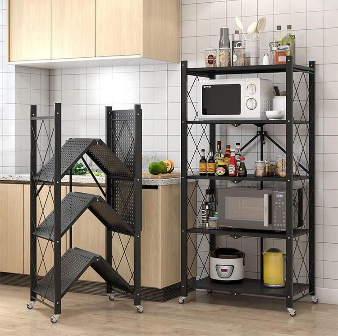 Foldable Kitchen Rack with wheels