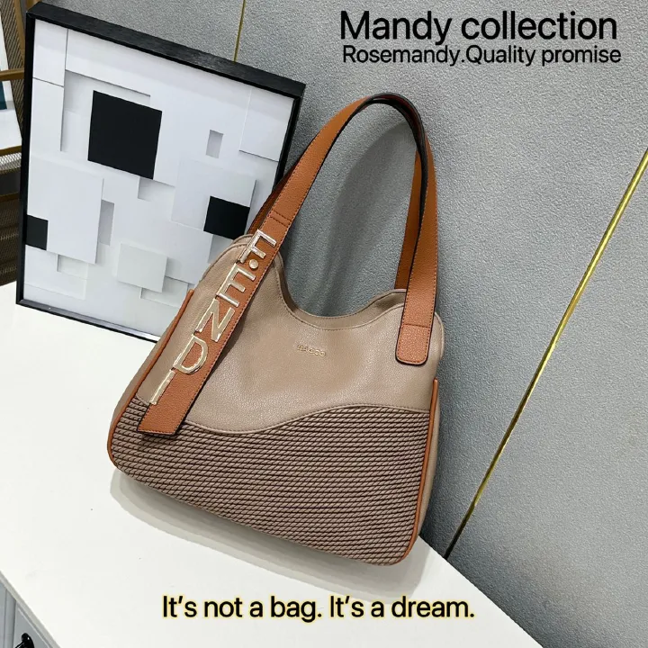 New Arrivals. Mandy Collection Women’s Shoulder Handbag – Elegant Large Capacity Tote Bag with Zipper, Fashion PU Leather Ladies Bag