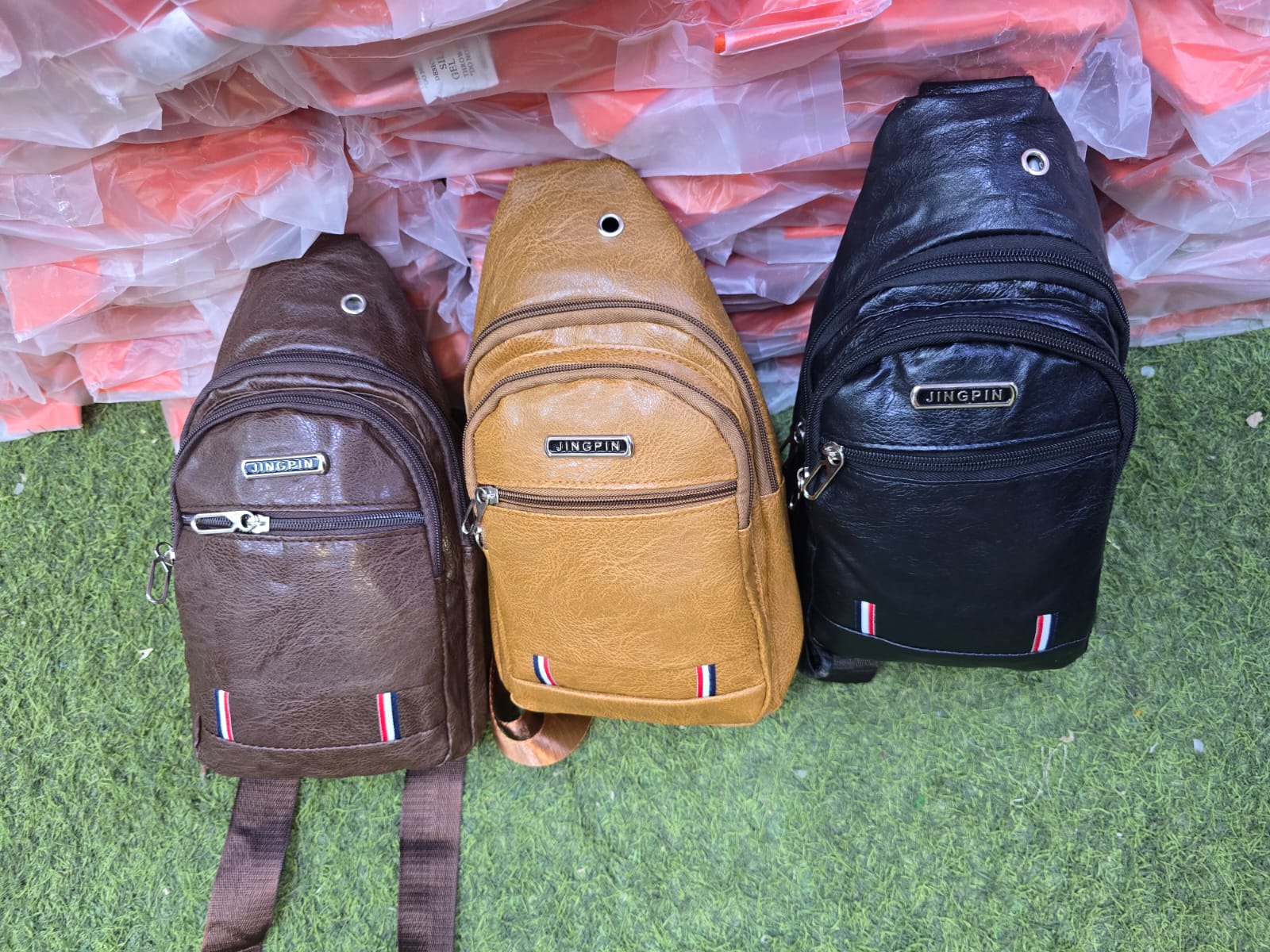 OFFER, OFFER: Men’s Leather Chest Sling Bag Crossbody Shoulder Backpack