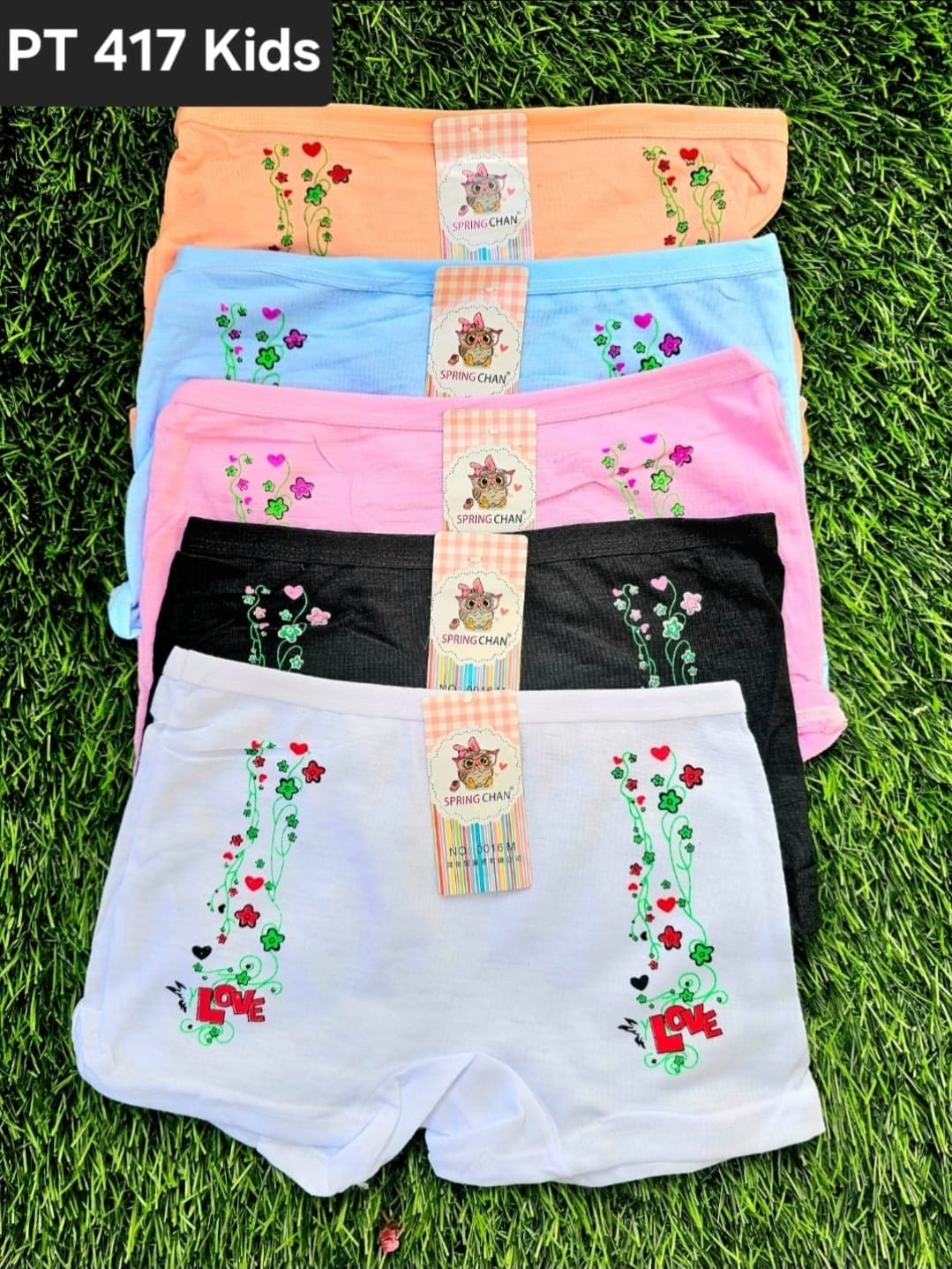 6Pcs Girls' Cotton Underwear (Hot Pant) Set Cute Cartoon Baby Girl Panties: Soft, Breathable Kids' Briefs