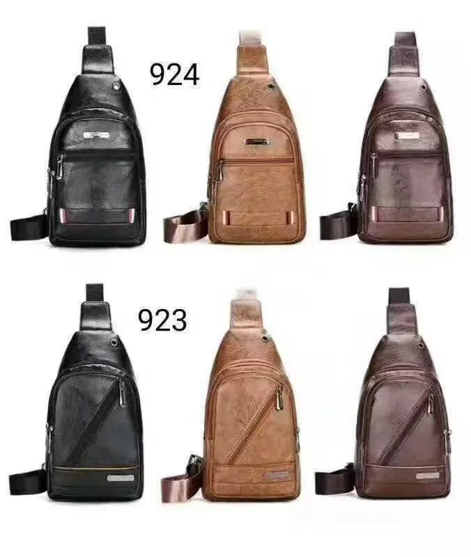 OFFER, OFFER: Men’s Leather Chest Sling Bag Crossbody Shoulder Backpack