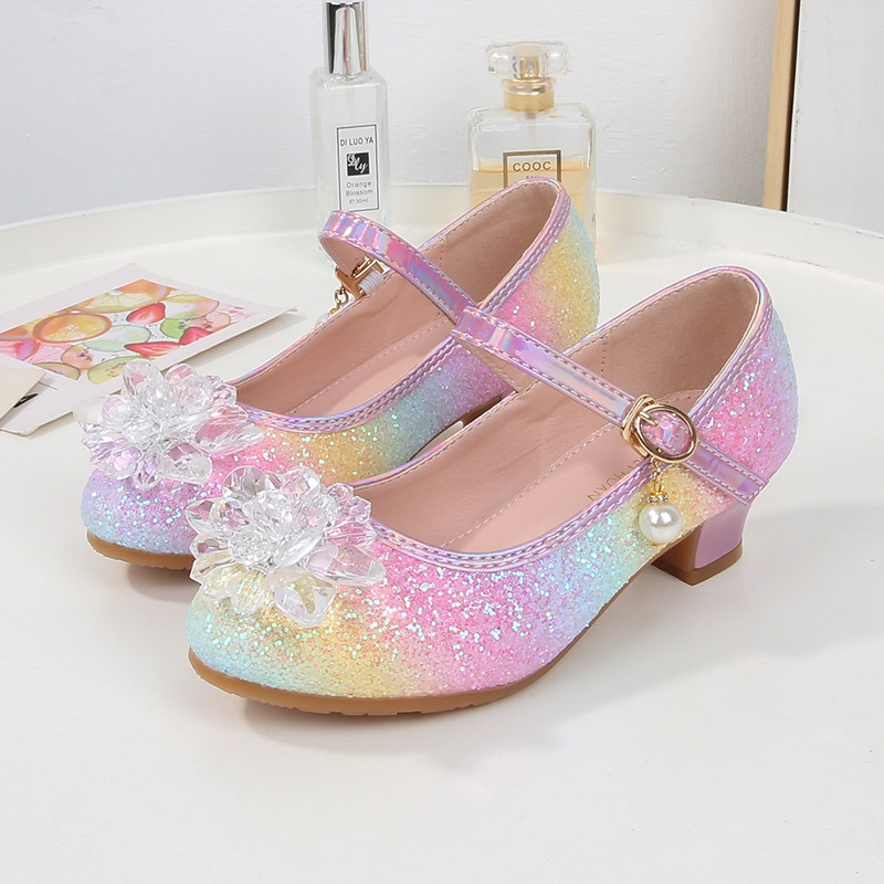 New girls' leather shoes, dress shoes, princess Mary Jane's wedding party, high-heeled shoes and performance shoes are suitable for daily casual birthday school parties and banquets.