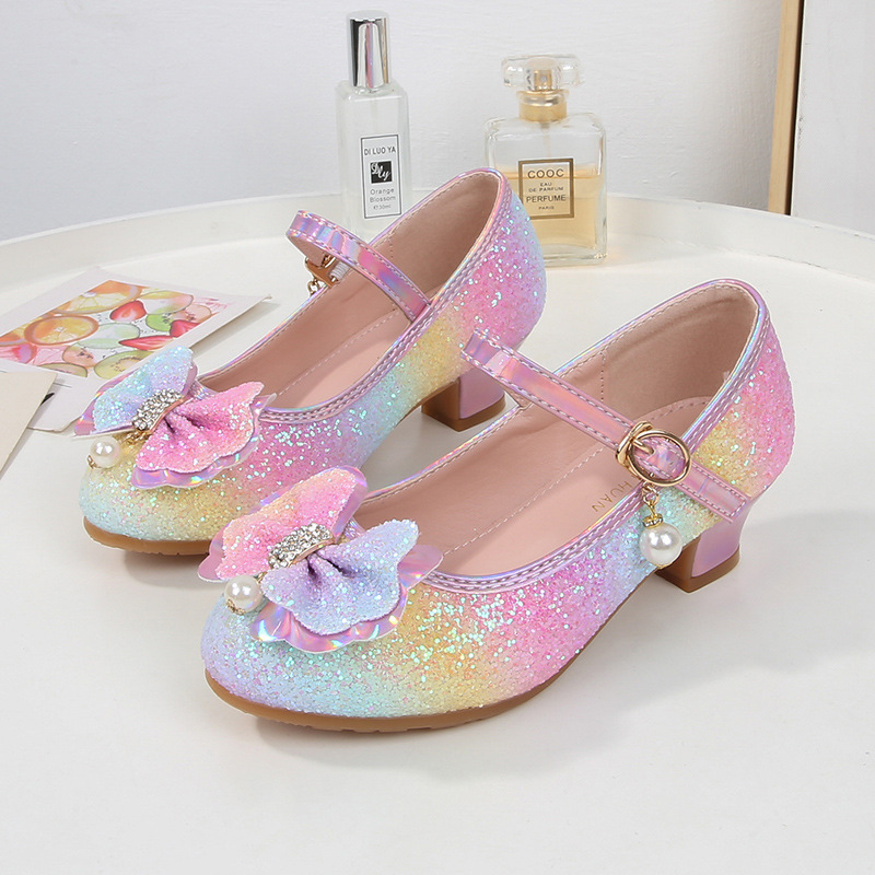 New girls' leather shoes, dress shoes, princess Mary Jane's wedding party, high-heeled shoes and performance shoes are suitable for daily casual birthday school parties and banquets.
