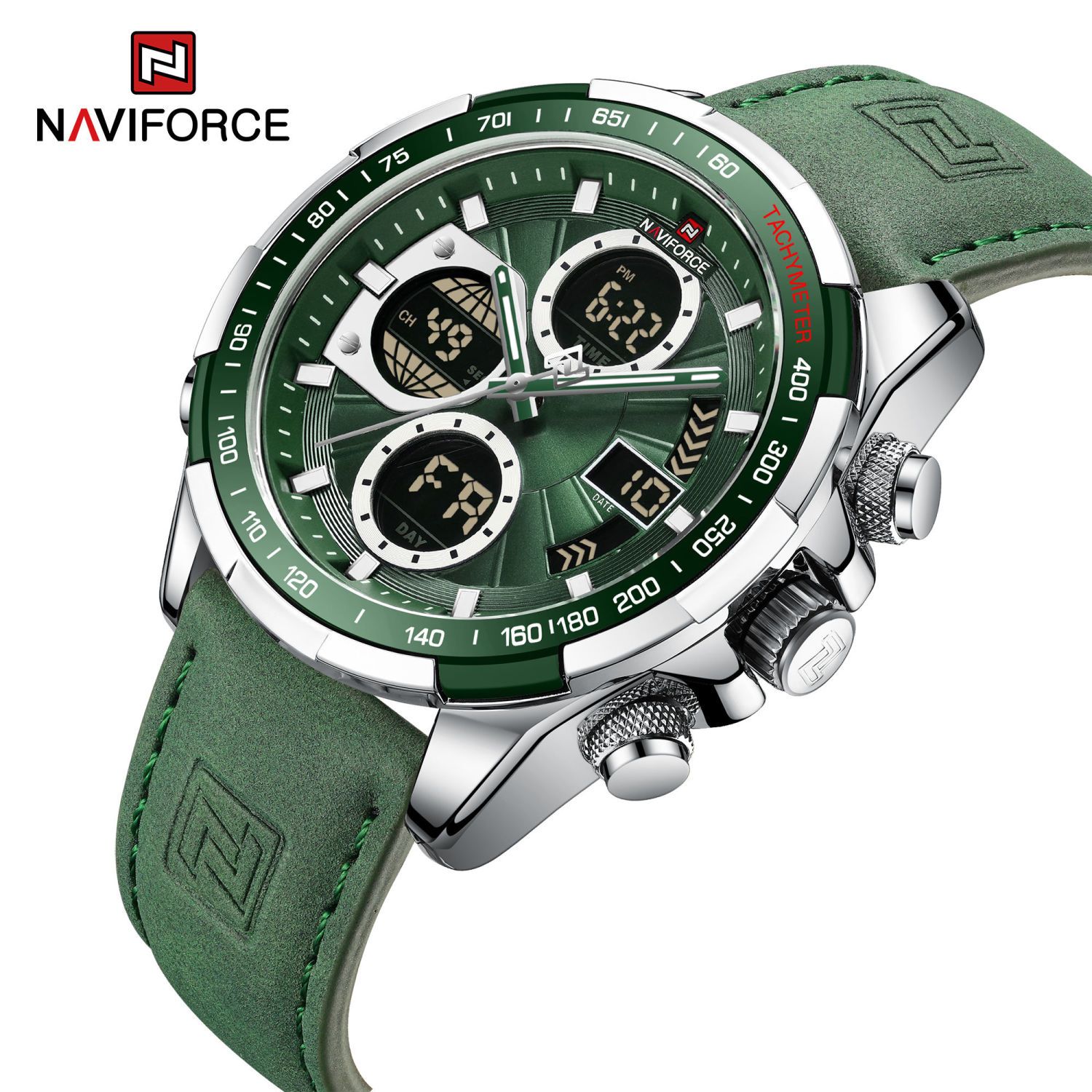 New NAVIFORCE Watches for Men Leather Mens Military Sport Waterproof Watch Quartz WristWatch Chronograph Male Clock
