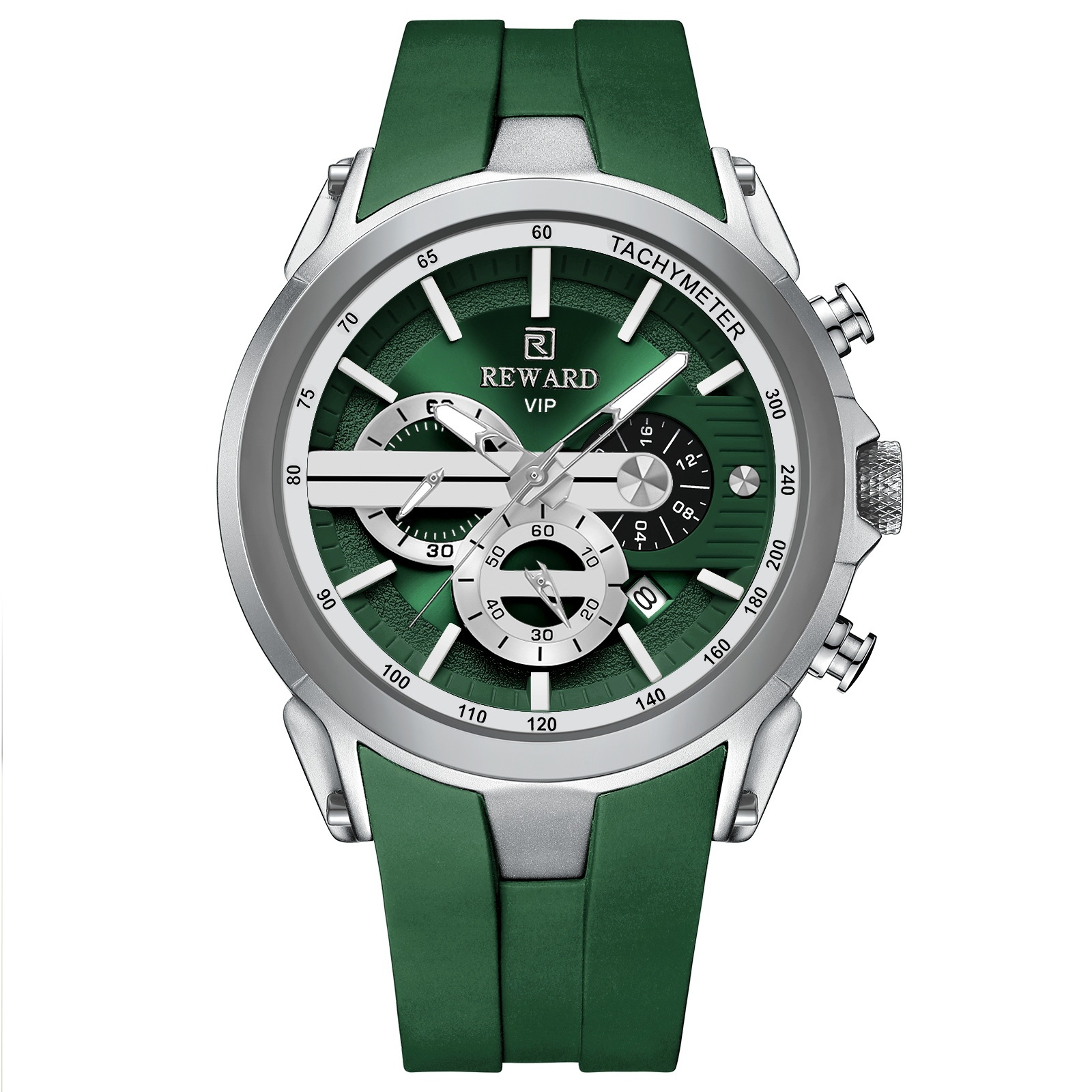 Reward new men's quartz watch multifunctional sports watch waterproof luminous chronograph silicone with men's watches