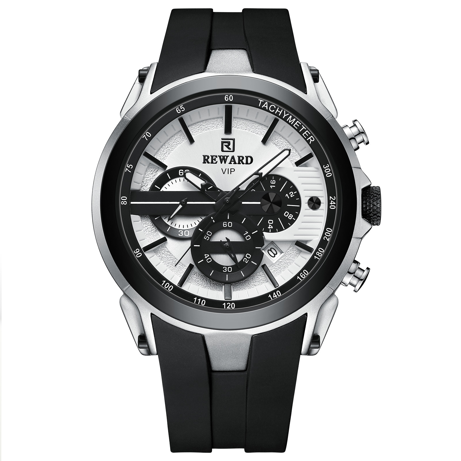 Reward new men's quartz watch multifunctional sports watch waterproof luminous chronograph silicone with men's watches
