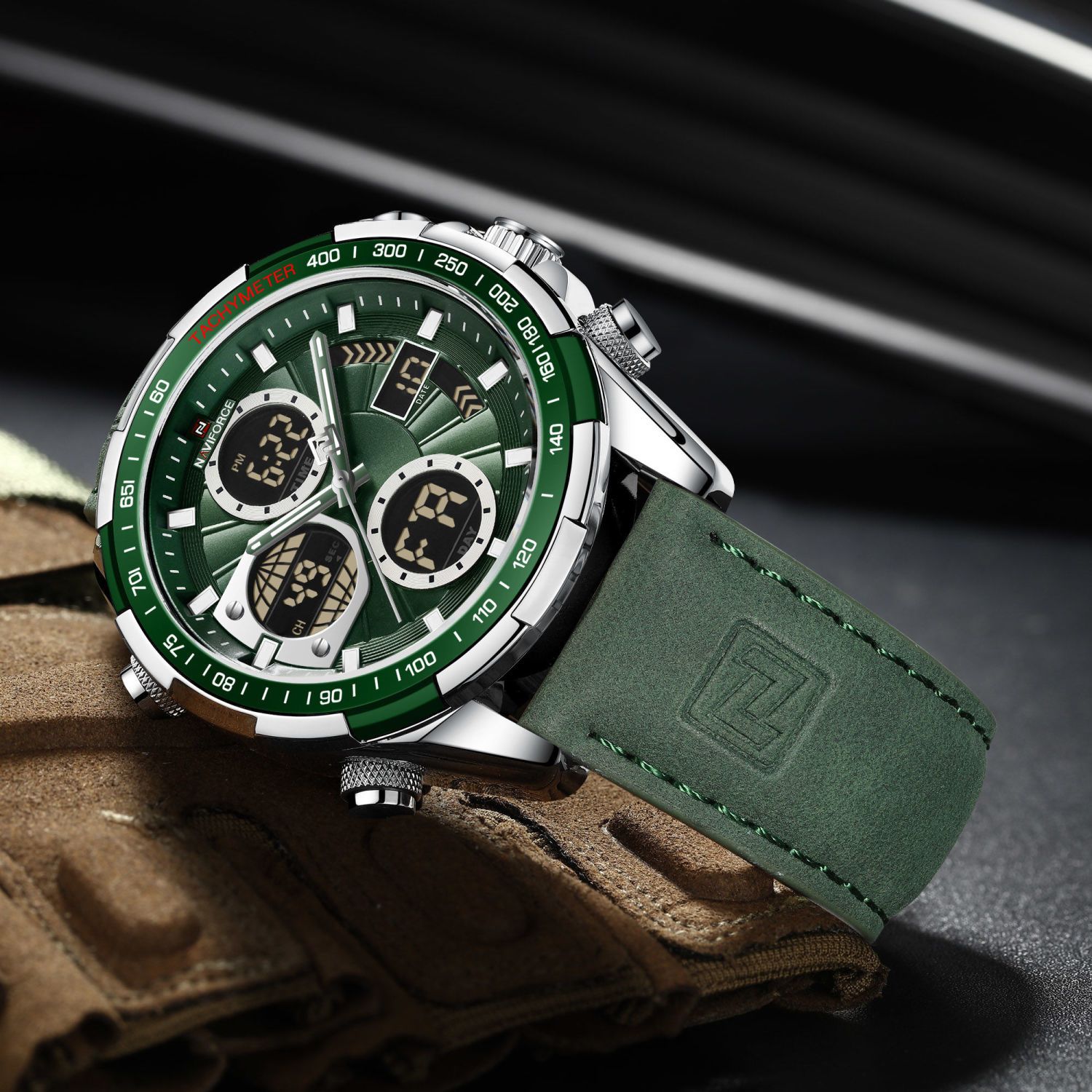 New NAVIFORCE Watches for Men Leather Mens Military Sport Waterproof Watch Quartz WristWatch Chronograph Male Clock