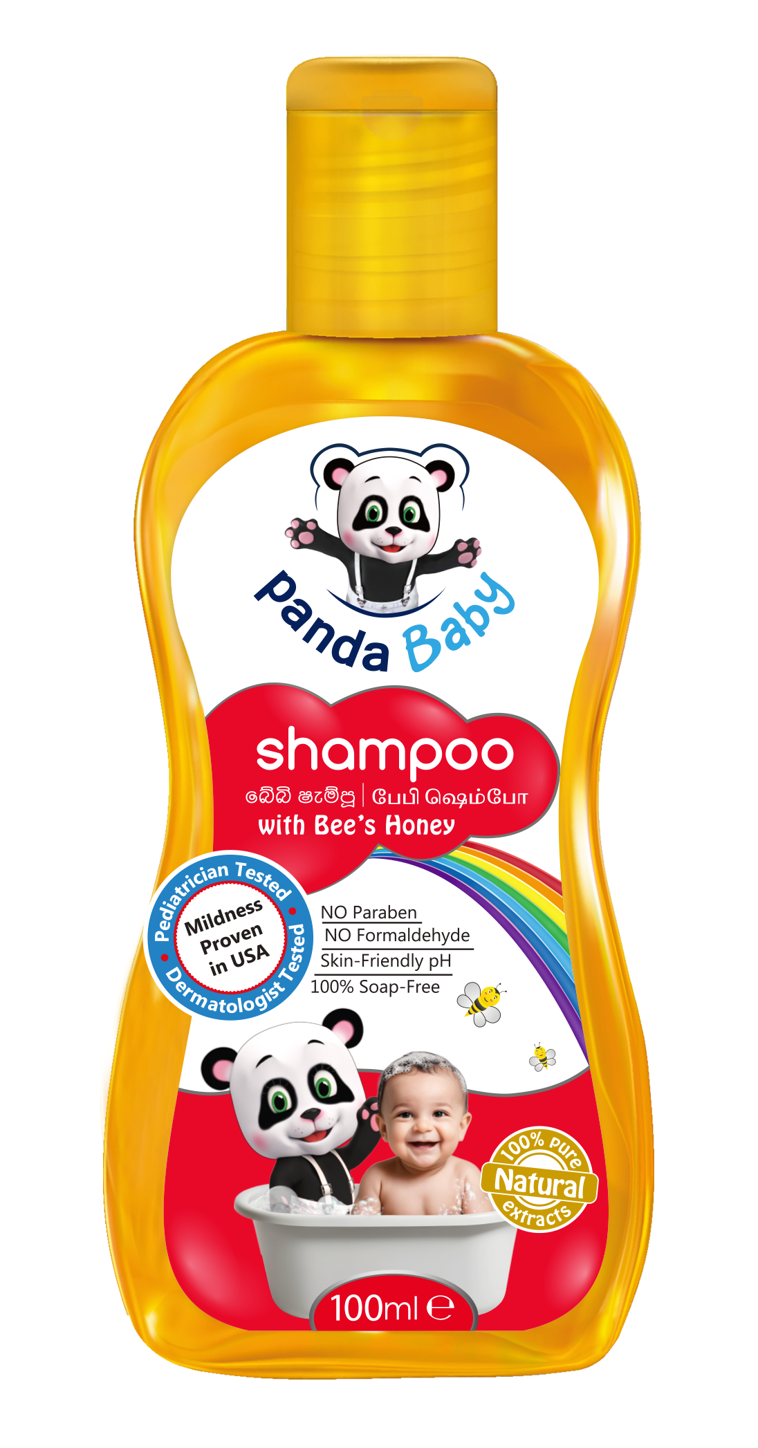 Panda Baby Shampoo  with Bee's Honey - Tangle Free Soft Hair