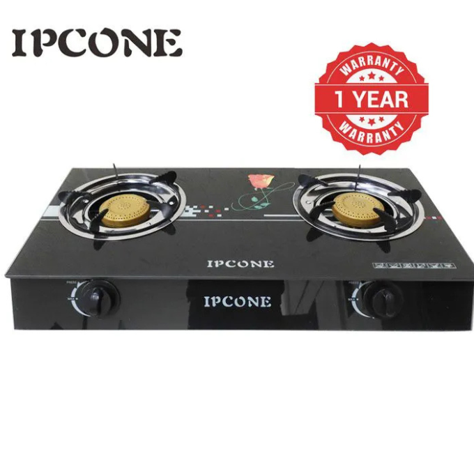 IPCONE 2 Gas Cooker 02 Glass Top Double Burner Gas stove【flowers pattern random】gas cooker 【hot】gas cooker/stove gas cooker cooking gas cooker burner gas cooker stainless