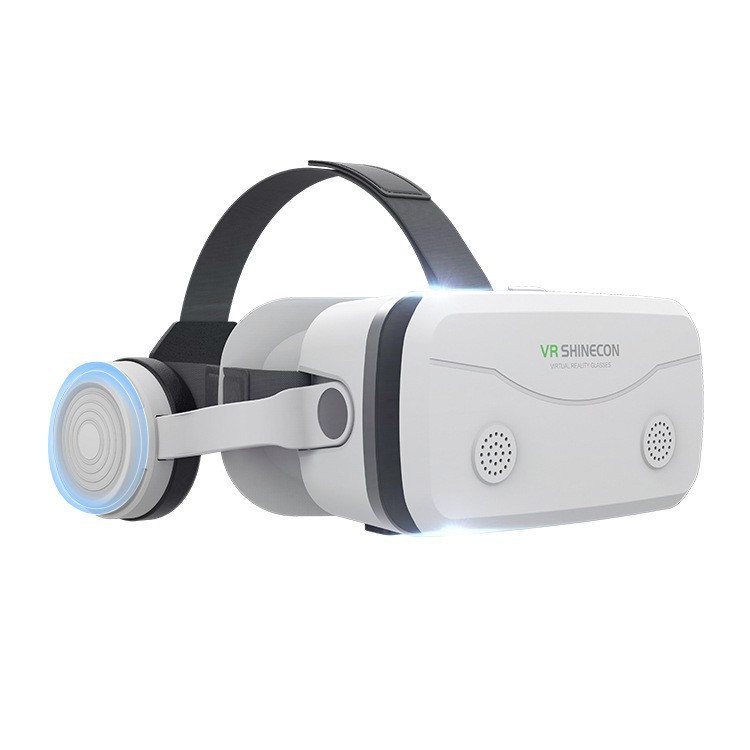 G15E VR Headset, Head-Mounted Virtual Reality Goggles, 3D VR Glasses Compatible with 4.7-7 Inch Smartphones for Immersive 3D Videos Home Theater