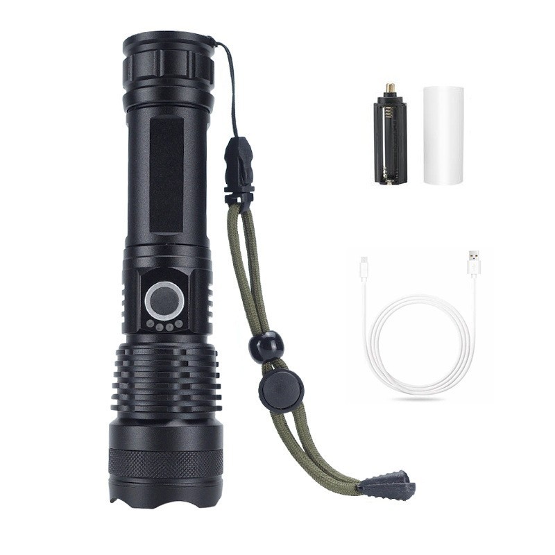 Multifunctional USB-Rechargeable P50 High-Intensity Flashlight — Outdoor Emergency Lighting & Zoomable LED Torch