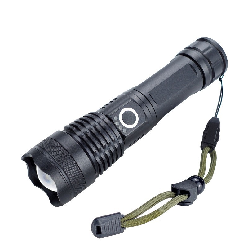 Multifunctional USB-Rechargeable P50 High-Intensity Flashlight — Outdoor Emergency Lighting & Zoomable LED Torch