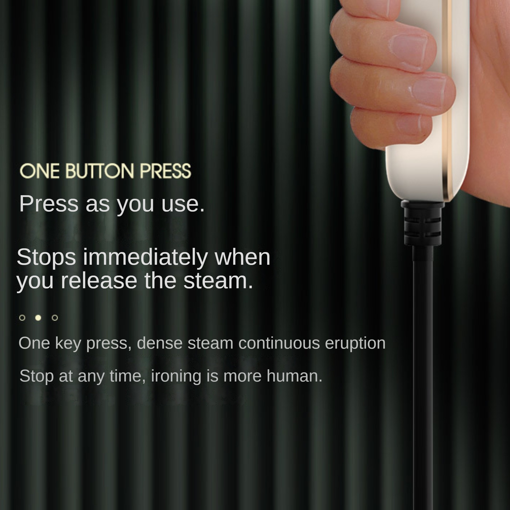 Handheld Garment Steamer / Electric Iron — Compact Home Steamer for Clothing — Portable