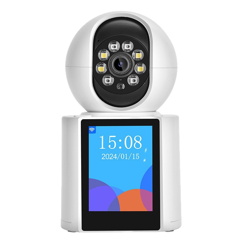 HD Smart Security Camera with 2.8 Inch Screen, Two-Way Video Call, One-Click Remote Voice Talk, WiFi Wireless Surveillance Camera for Home Security Baby Monitor