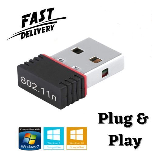 📶 USB WiFi Adapter Dongle for PC & Laptops – High-Speed Wireless Internet Receiver – Plug & Play, Mini Size, Long Range