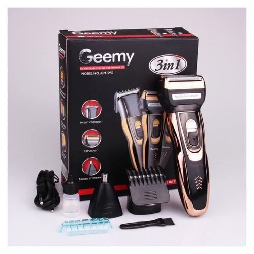 Geemy Rechargeable Hair Shaving Machine, Shaver- 3 In 1