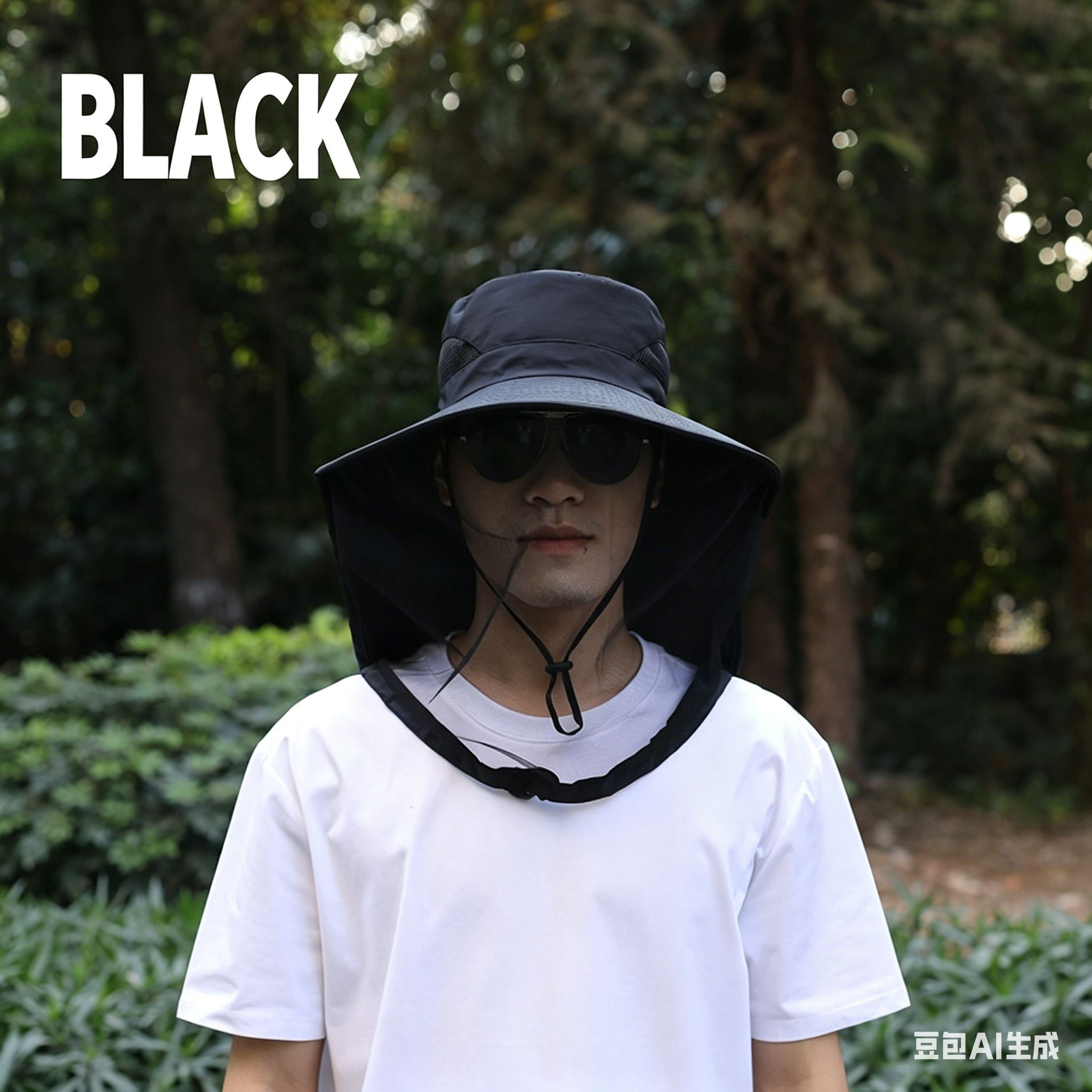 Face-Covering Anti-Mosquito Fishing Hat, Men's Outdoor Sun Hat for Hiking, Breathable Mesh Veil Hat, Night Fishing Insect-Repellent & Beekeeping Cap