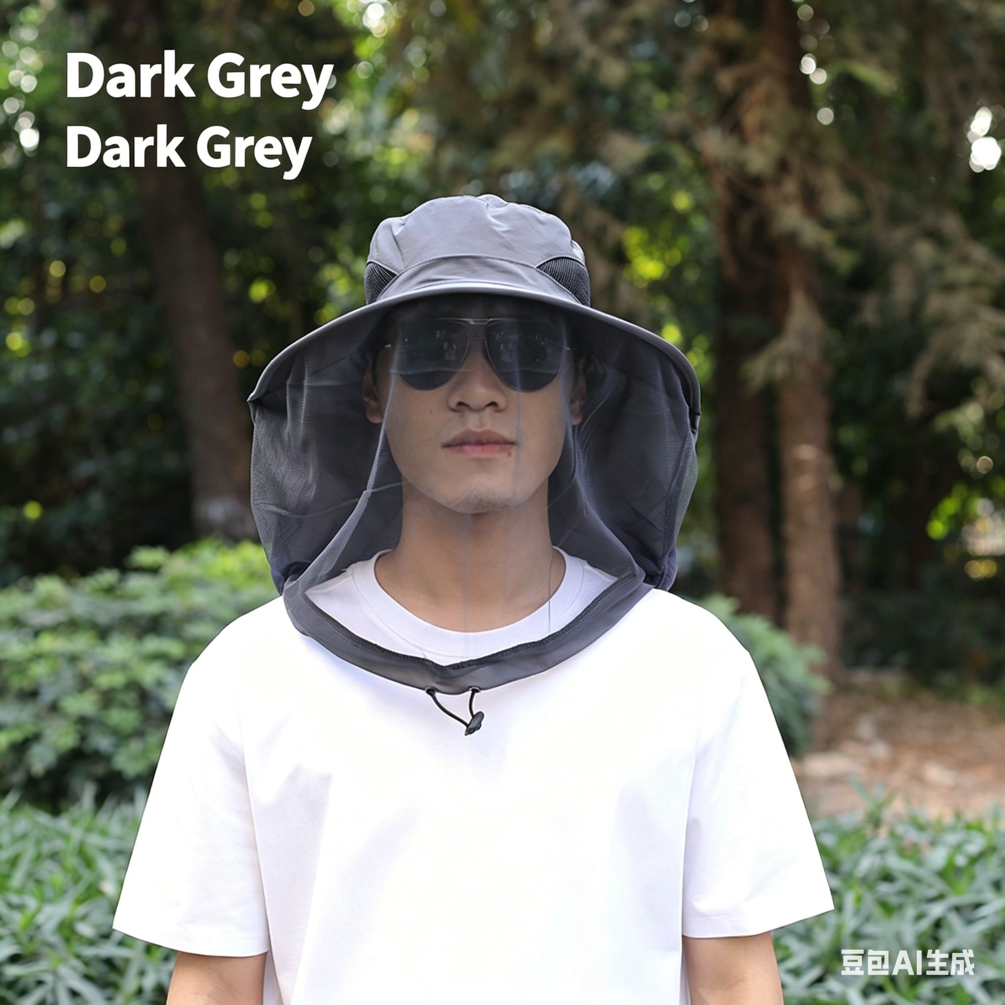 Face-Covering Anti-Mosquito Fishing Hat, Men's Outdoor Sun Hat for Hiking, Breathable Mesh Veil Hat, Night Fishing Insect-Repellent & Beekeeping Cap