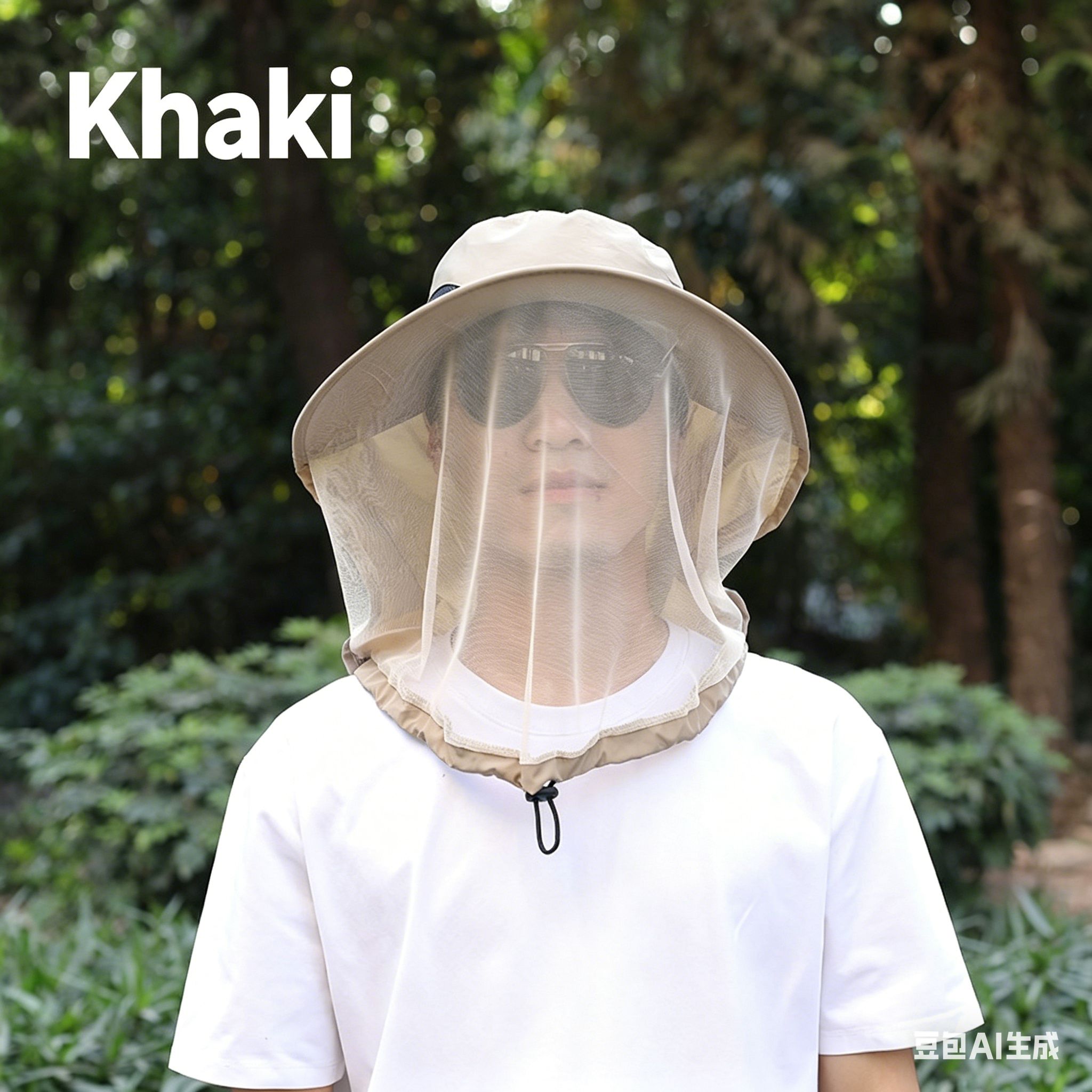 Face-Covering Anti-Mosquito Fishing Hat, Men's Outdoor Sun Hat for Hiking, Breathable Mesh Veil Hat, Night Fishing Insect-Repellent & Beekeeping Cap