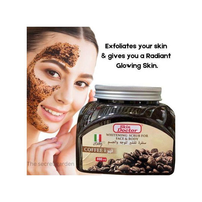 Skin Doctor Black Charcoal Face And Body Scrub 500g Deep Cleansing Exfoliating Acne Removal Oil Control Pore Minimizing Brightening Smooth Skin Dead Skin Remover For Men And Women All Skin Types