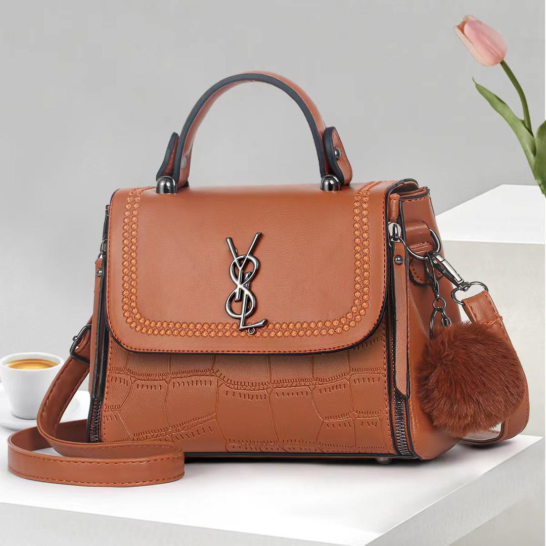 Ladies Tote Crossbody Sling Bag Stylish Fashion Handbag Shoulder Bag PU Leather Large Capacity Casual Travel Work Office Bag Durable Lightweight Multi Pocket Women Bag