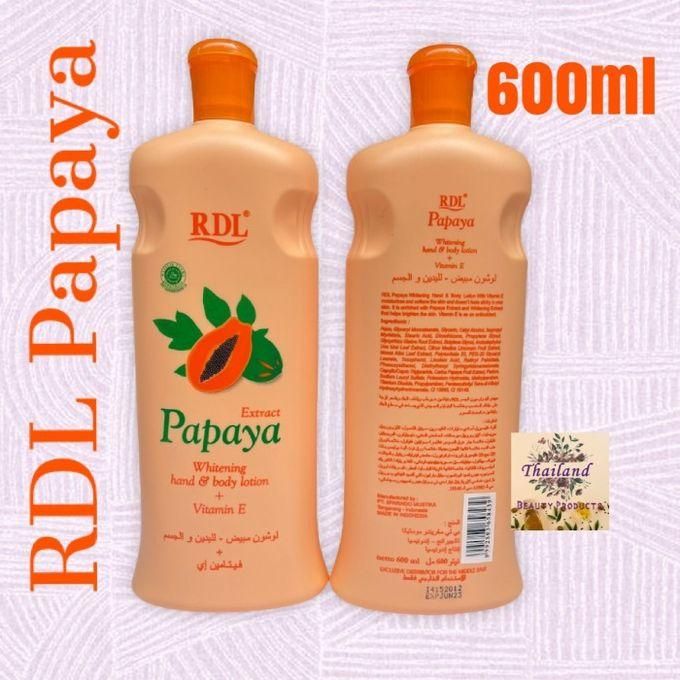 RDL Papaya Whitening Hand And Body Lotion With Vitamin E Brightening Moisturizing Smooth Skin Even Tone Hydrating Repair Glow Fast Absorbing Body Cream For Women And Men Daily Use All Skin Types