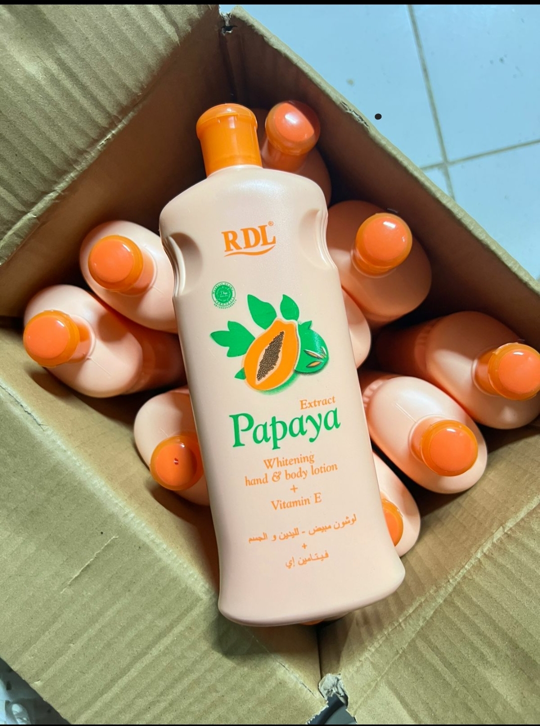 RDL Papaya Whitening Hand And Body Lotion With Vitamin E Brightening Moisturizing Smooth Skin Even Tone Hydrating Repair Glow Fast Absorbing Body Cream For Women And Men Daily Use All Skin Types