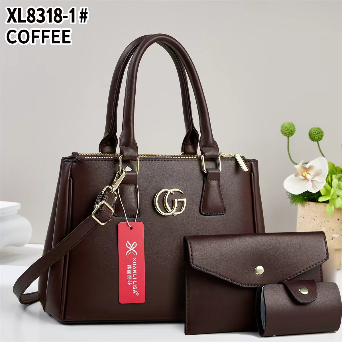 Ladies Tote Crossbody Sling Bag Stylish Fashion Handbag Shoulder Bag PU Leather Large Capacity Casual Travel Work Office Bag Durable Lightweight Multi Pocket Women Bag
