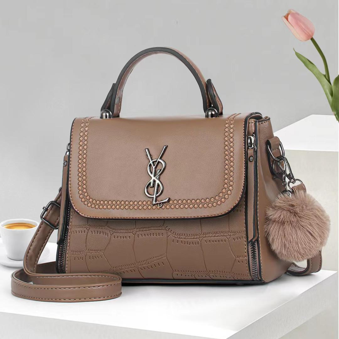 Ladies Tote Crossbody Sling Bag Stylish Fashion Handbag Shoulder Bag PU Leather Large Capacity Casual Travel Work Office Bag Durable Lightweight Multi Pocket Women Bag