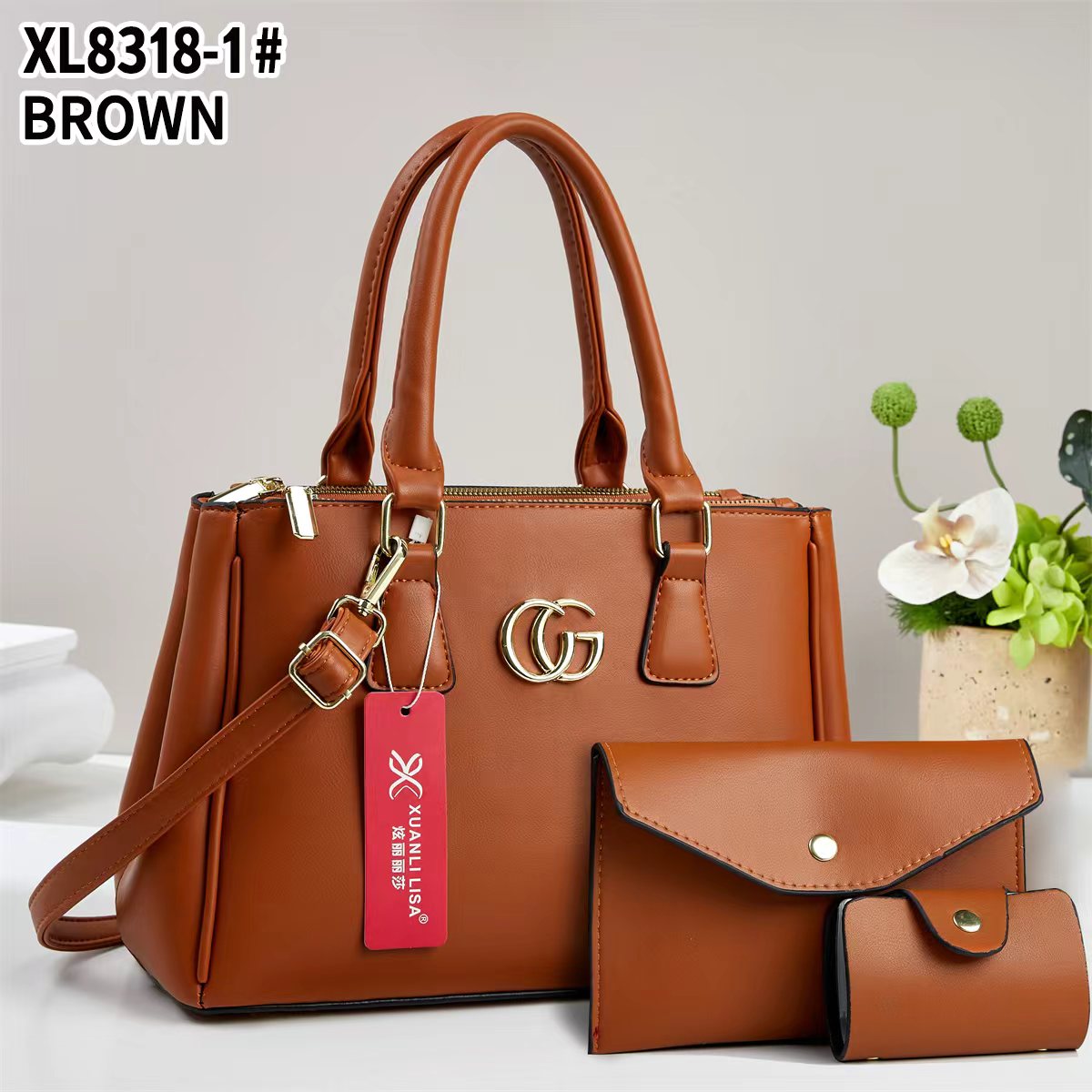Ladies Tote Crossbody Sling Bag Stylish Fashion Handbag Shoulder Bag PU Leather Large Capacity Casual Travel Work Office Bag Durable Lightweight Multi Pocket Women Bag