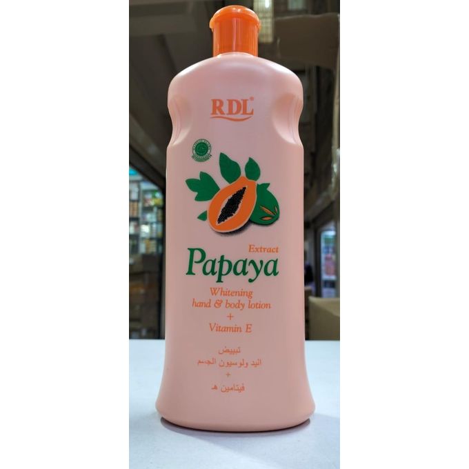 RDL Papaya Whitening Hand And Body Lotion With Vitamin E Brightening Moisturizing Smooth Skin Even Tone Hydrating Repair Glow Fast Absorbing Body Cream For Women And Men Daily Use All Skin Types