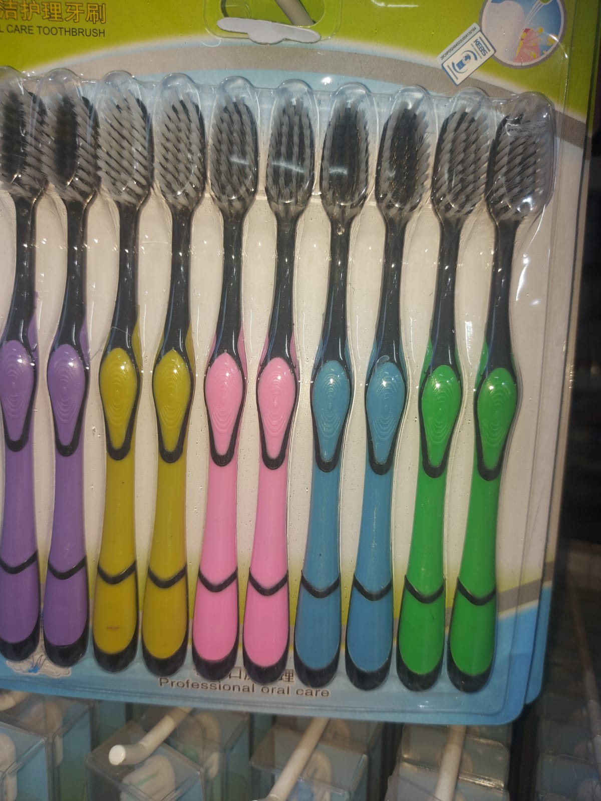 Bulk 10-Piece Family Toothbrush Pack - Slender Soft Bristles - Assorted Colors