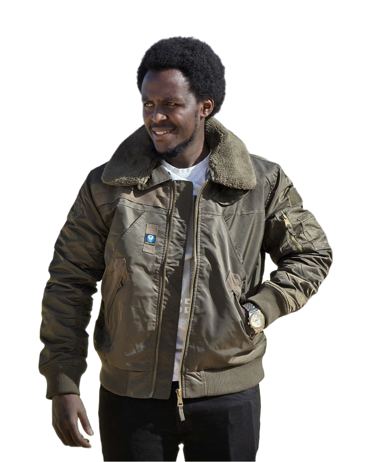 Heavy Men Green Puff Winter Jackets
