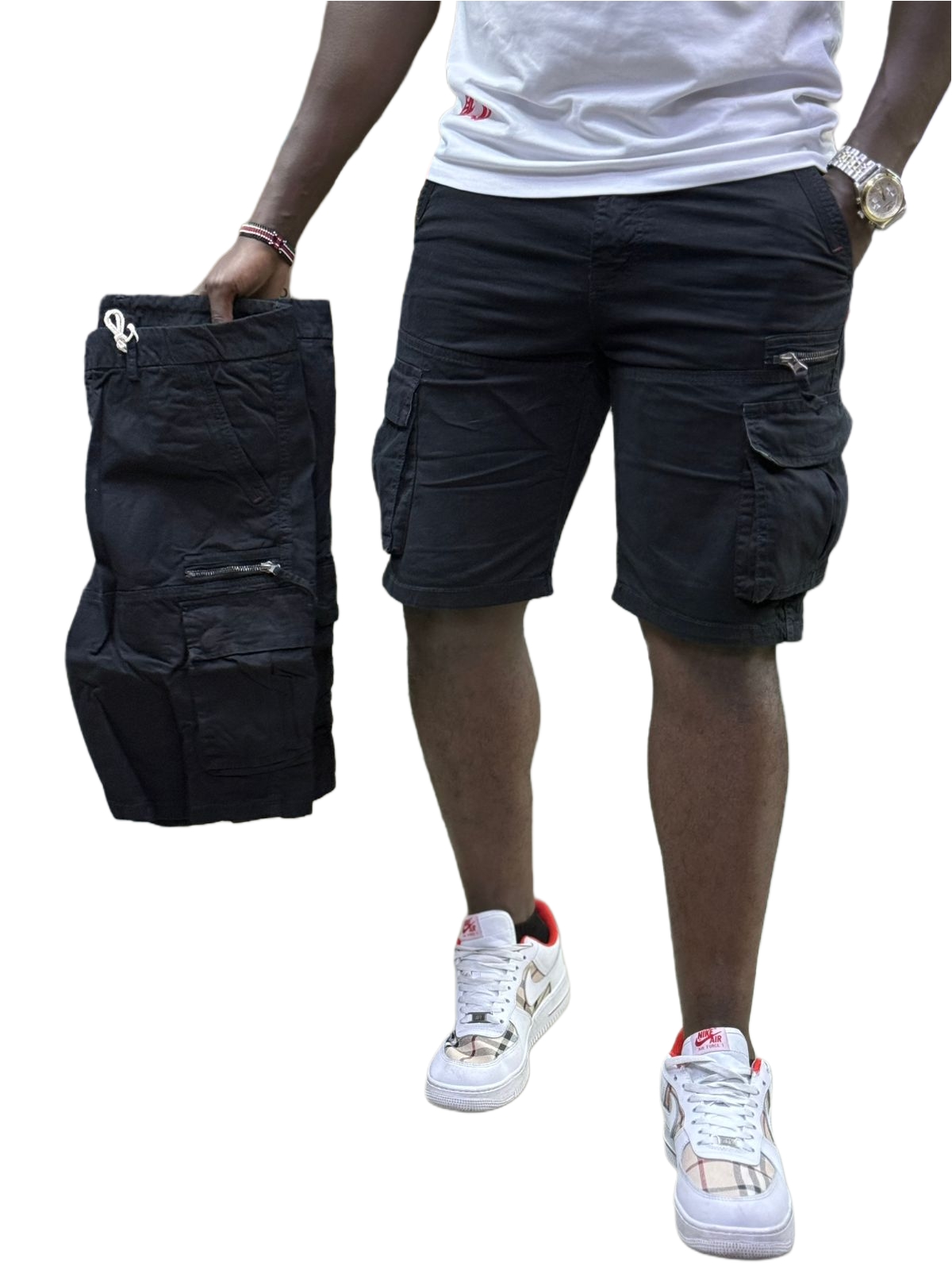 Black Cargo Shorts