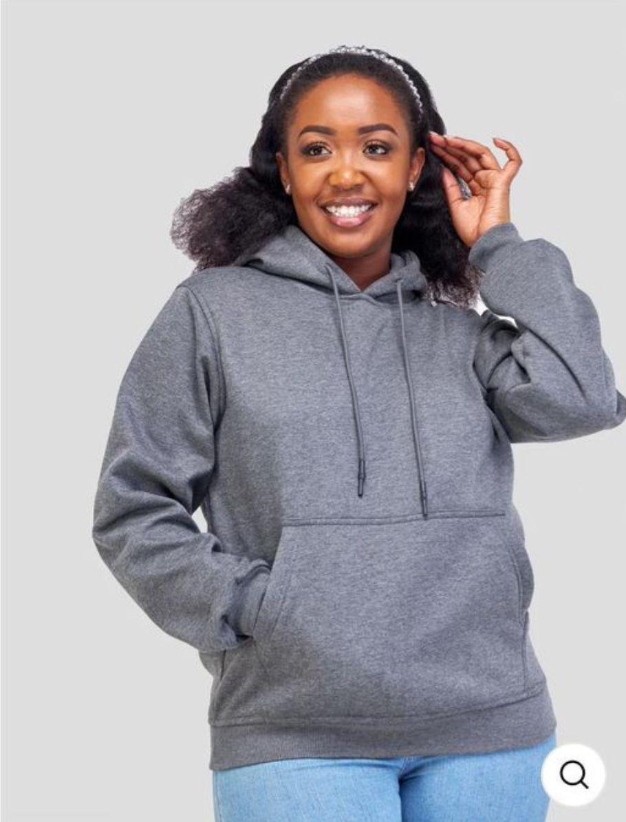 Plain Grey Heavy Cotton Ladies Hoodies