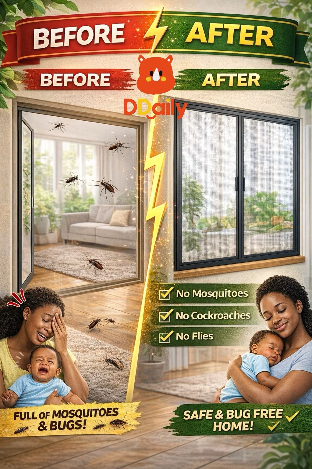 Magic hook Mosquito Net Window Screen Anti Mosquito Fly Insect Protection Easy Install Removable