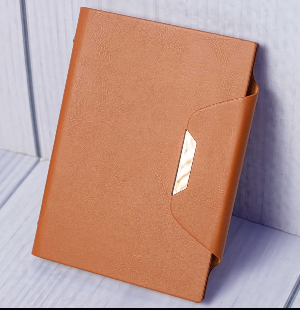 Custom Name B5 Gold Strip Leather Notebook with Magnetic Flap – Personalized Luxury Business Journal Diary Gift (Embossed Text, Multi-Color)