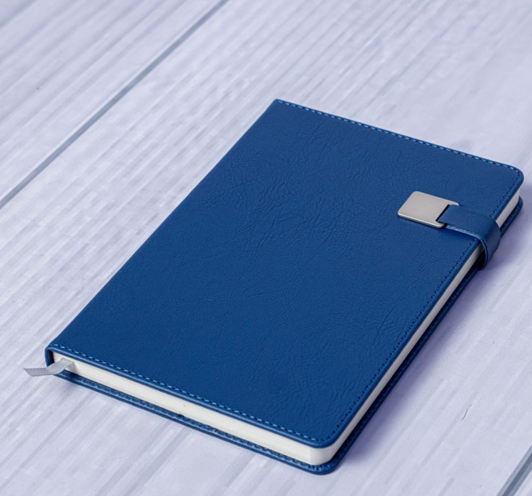 Custom Name Leather Notebook with Magnetic Closure – Personalized A5 Journal Diary with Gold Embossed Text for Office, School & Gift Use