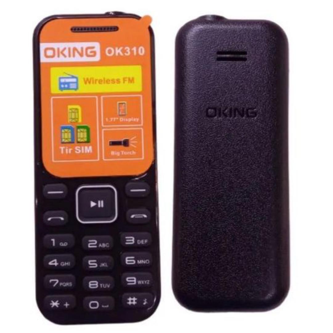 Oking 310, supports Triple Sim, FM Radio
Torch/Flashlight
Basic phone functions: Calling, SMS
Multi-language support