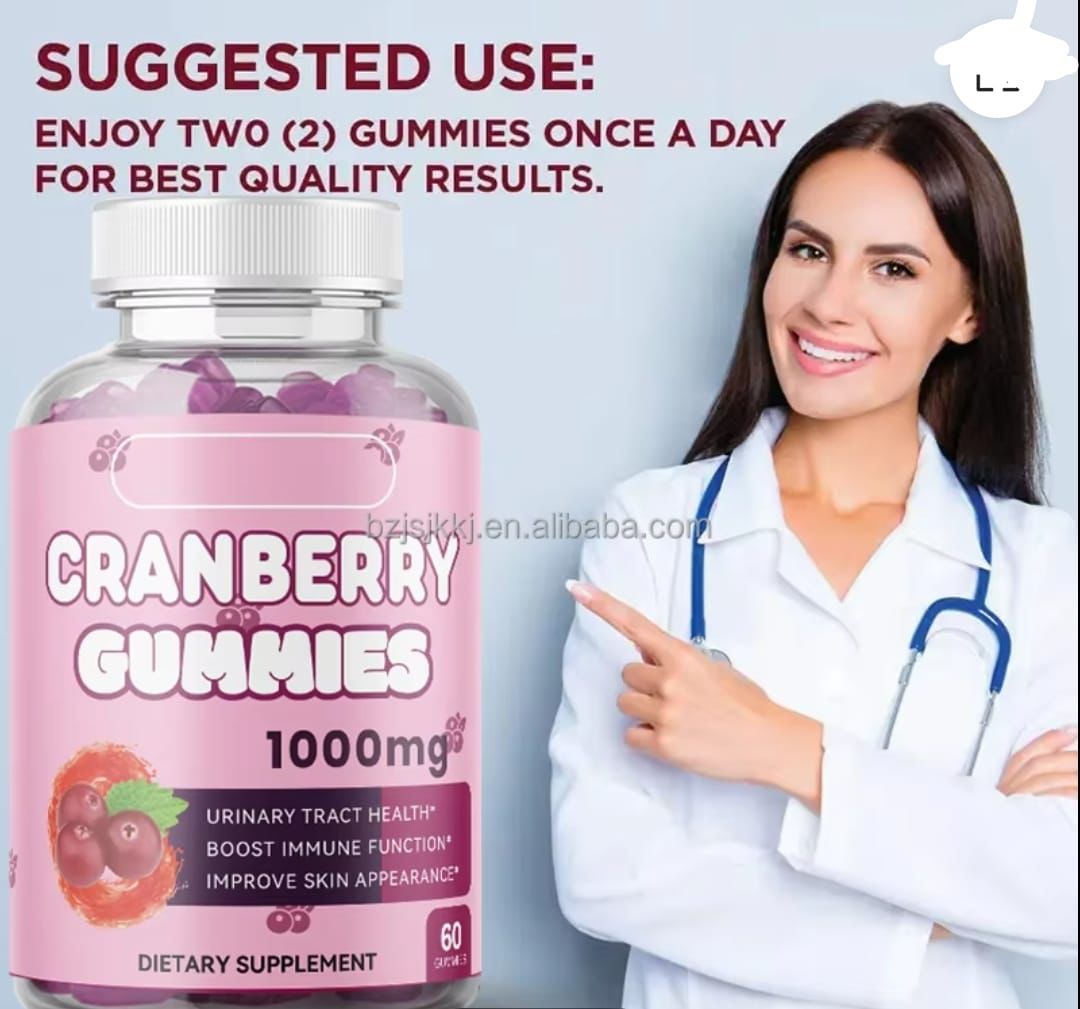 Organics Organic Cranberry Gummies - 500mg Supplement | Urinary Tract Health for Women | with D Mannose | Traditional Use | USDA Organic | Vegan | Non GMO