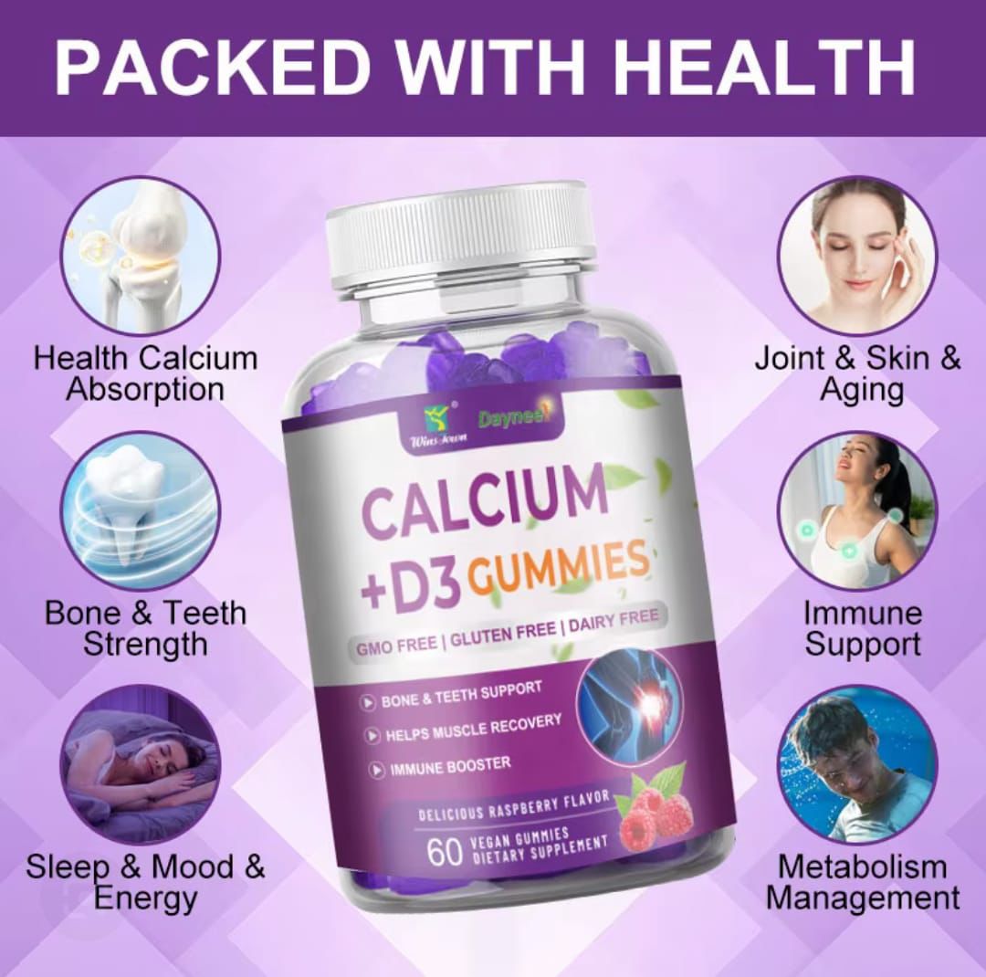 Daynee Calcium Gummies with Vitamin D3 and Magnesium