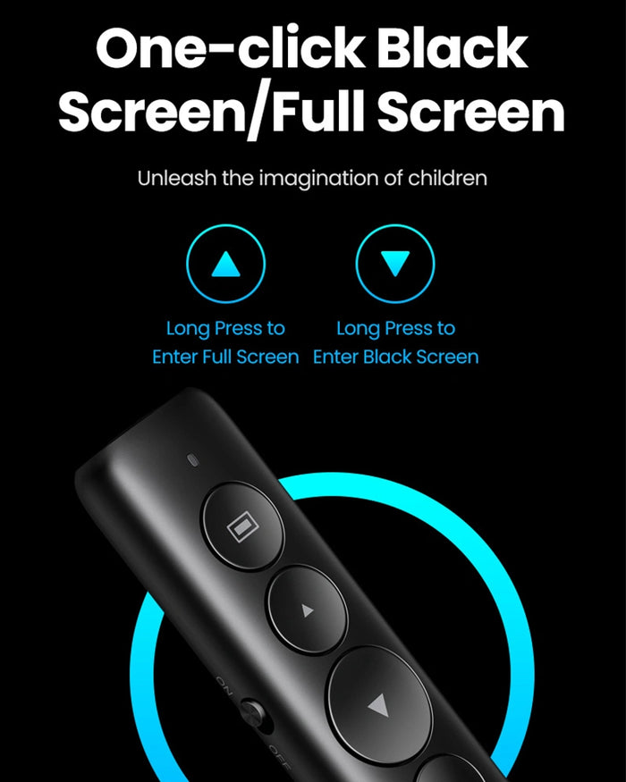 UGREEN LP479 Wireless Presenter UG-50654 – with Red Laser Pointer, USB 2.4GHz Remote Control, Plug & Play Presentation Clicker for PowerPoint & Keynote